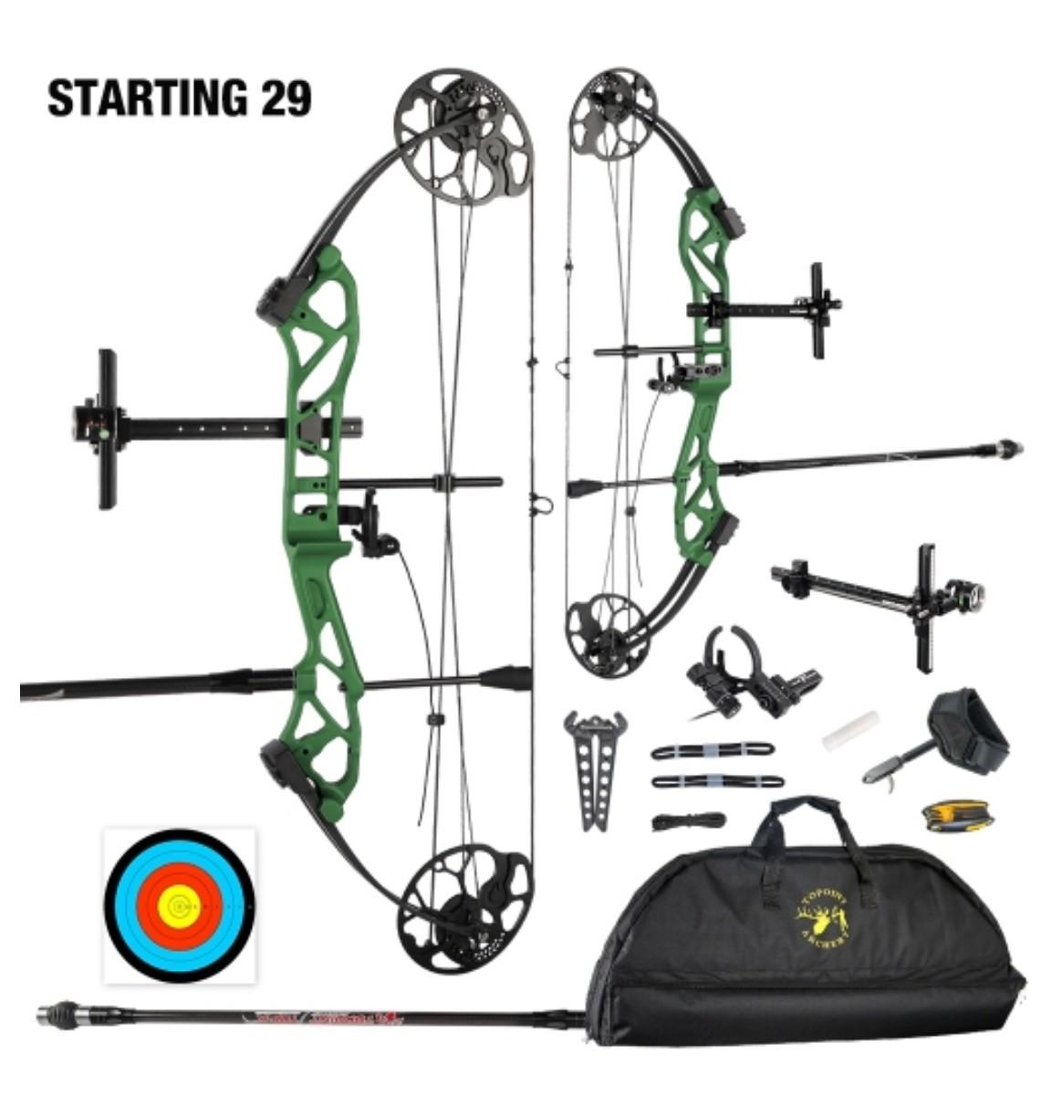 Topoint Starting 29 Youth Target Compound Bow Package 12-40lbs RH