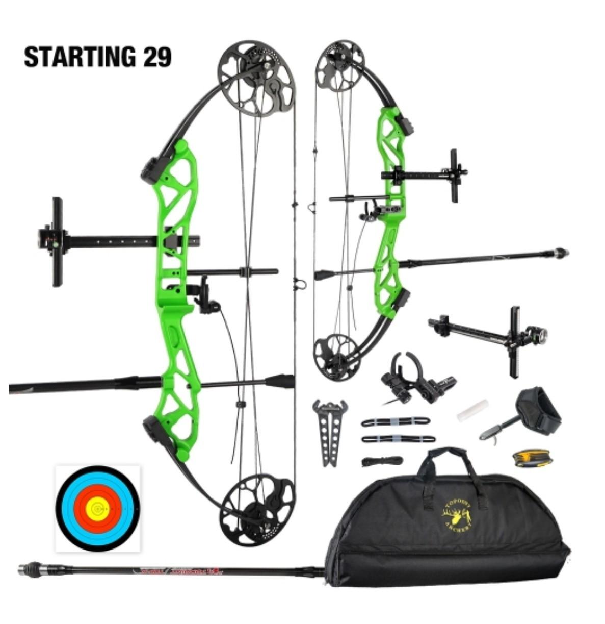 Topoint Starting 29 Youth Target Compound Bow Package 12-40lbs RH