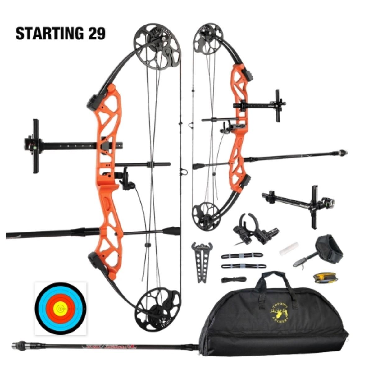 Topoint Starting 29 Youth Target Compound Bow Package 12-40lbs RH