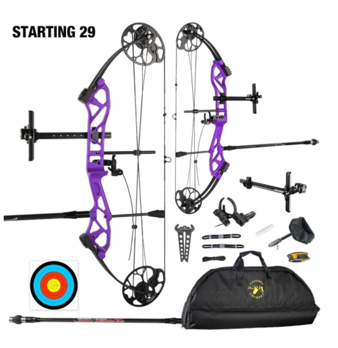 Topoint Starting 29 Youth Target Compound Bow Package 12-40lbs RH