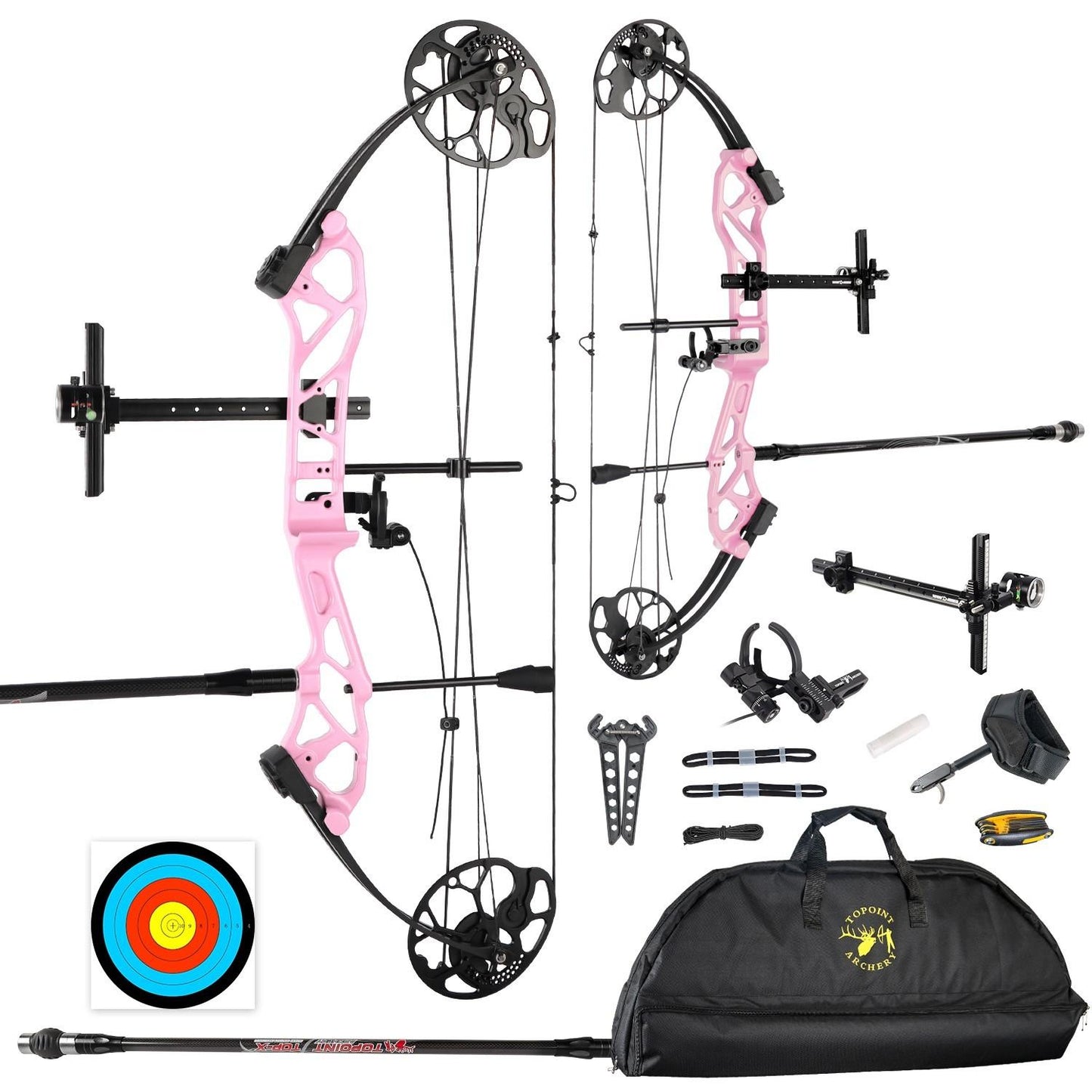 Topoint Starting 29 Youth Target Compound Bow Package 12-40lbs RH