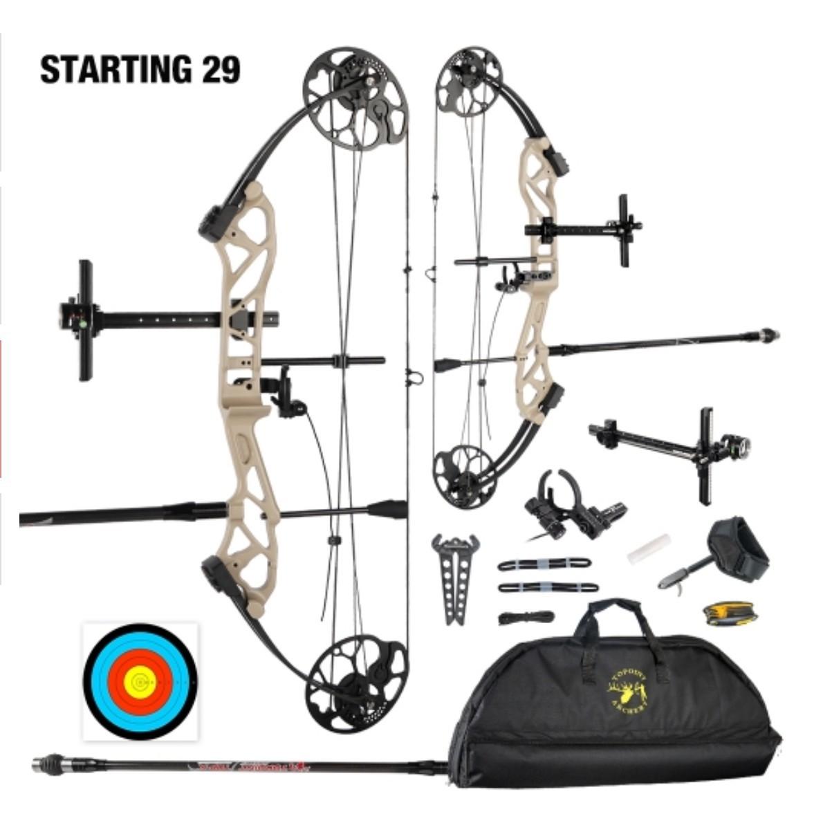 Topoint Starting 29 Youth Target Compound Bow Package 12-40lbs RH