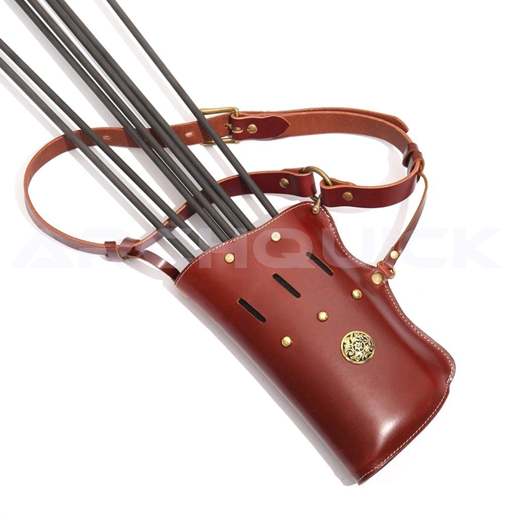 Archquick Archery Cow Waxy Leather Quiver Hunting Target Horse Archery Quiver