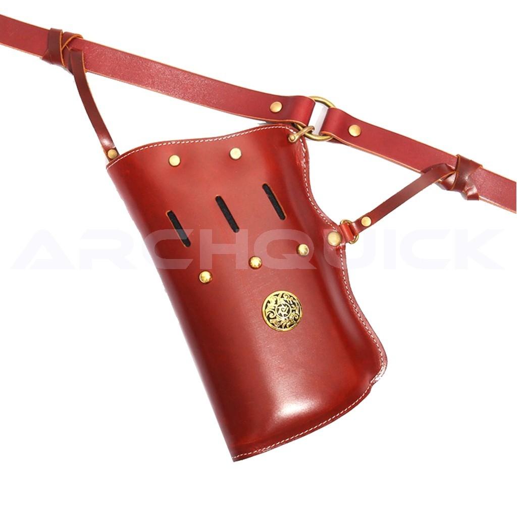 Archquick Archery Cow Waxy Leather Quiver Hunting Target Horse Archery Quiver
