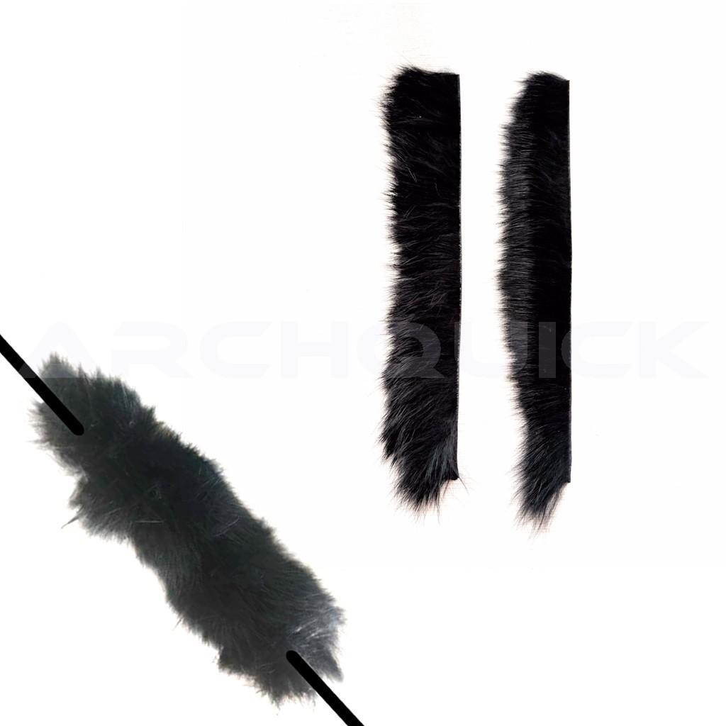 Archquick Archery Rabbit Fur Bow String Silencer Black Brown Grey
