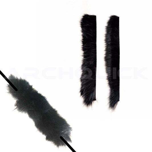 Archquick Archery Rabbit Fur Bow String Silencer Black Brown Grey