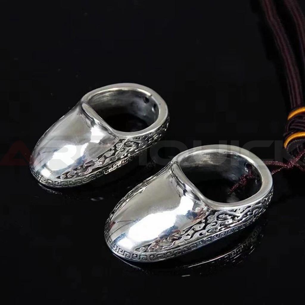 Archery Tibetan silver Thumb Ring Finger Protector Guard For Traditional Bow