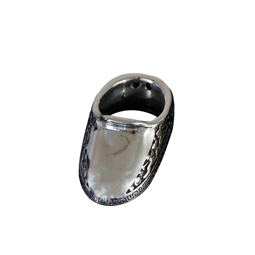 Archery Tibetan silver Thumb Ring Finger Protector Guard For Traditional Bow