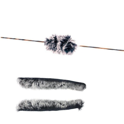 OLD MOUNTAIN ARCHERY RABBIT FUR STRING SILENCERS - Black / Grey