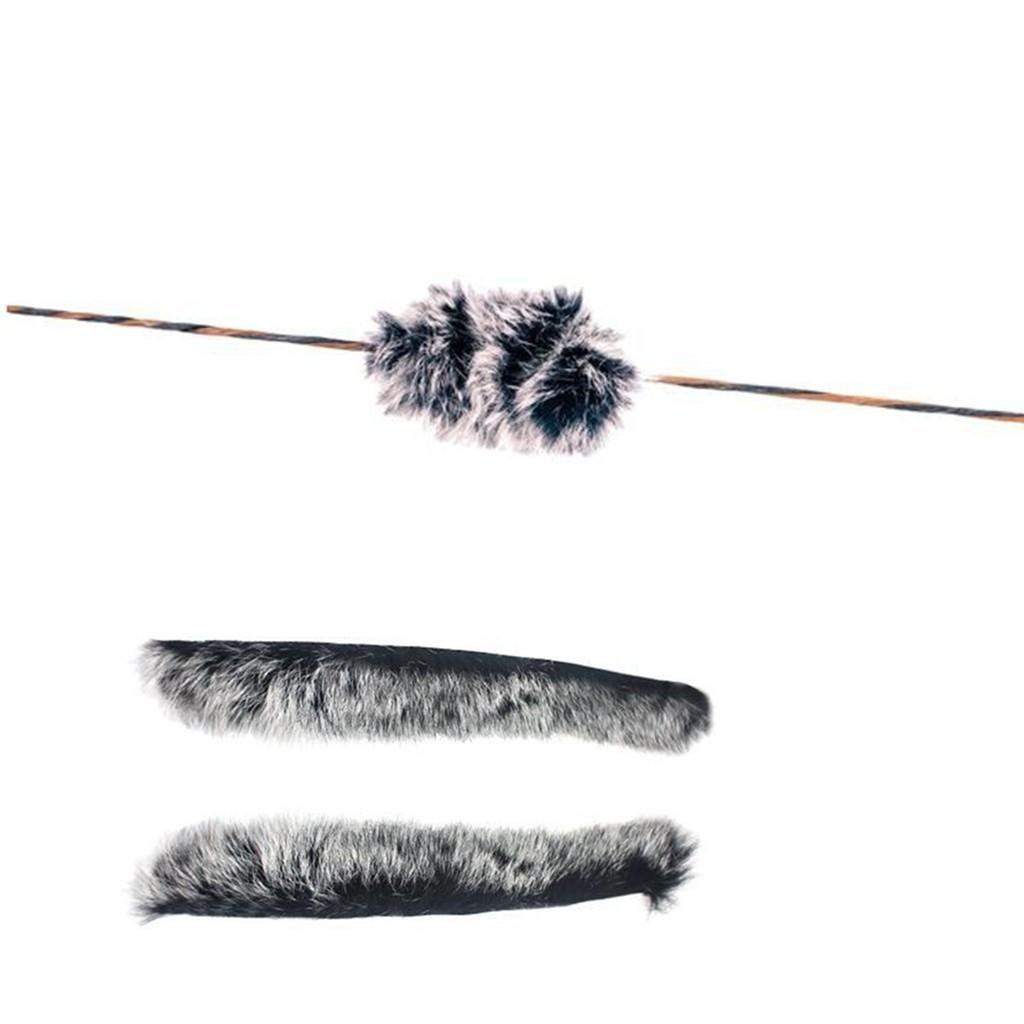 OLD MOUNTAIN ARCHERY RABBIT FUR STRING SILENCERS - Black / Grey