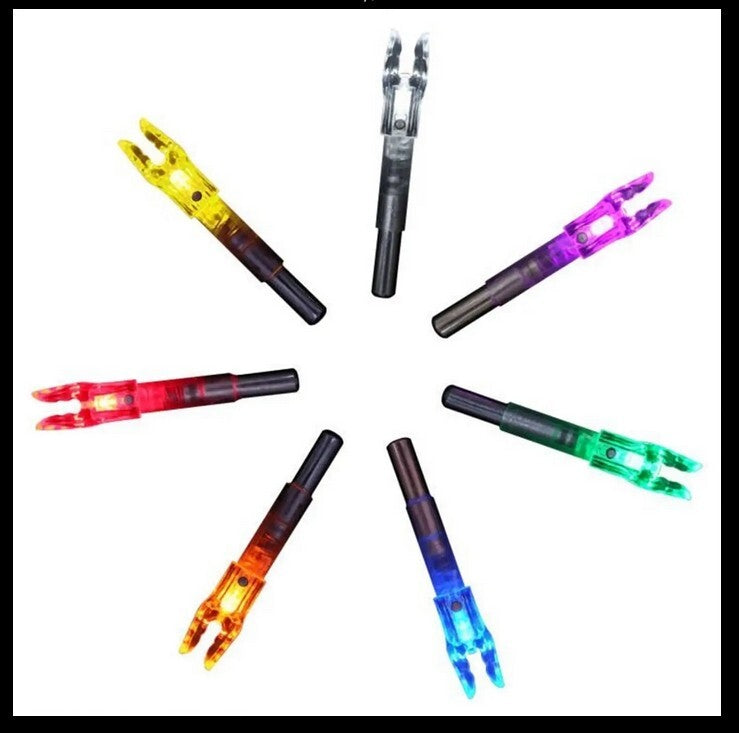 Archquick 6pcs Lighted Arrow Nocks ID 6.2mm Bowstring Activated LED Glow Nock