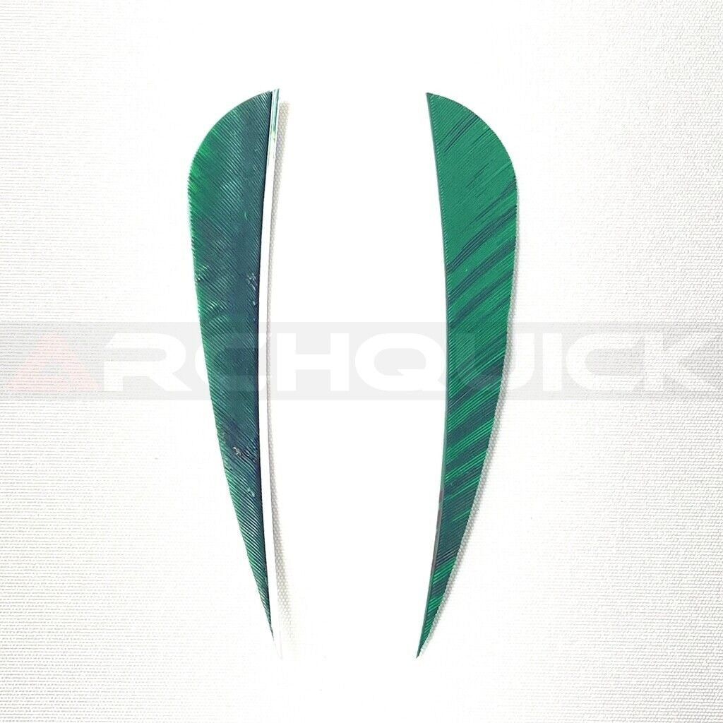 ARCHQUICK 4" Parabolic Camo RW Turkey Feather 12pack 7 Colours Fletching Vanes