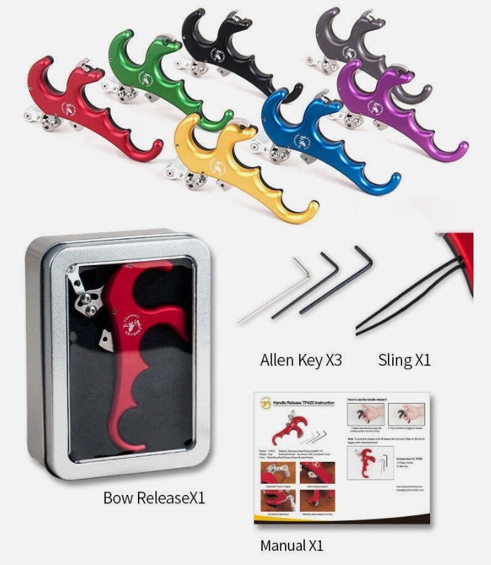 Topoint Bow Releases-TP425 Compound Bow Thumb Trigger Release CNC Aluminium