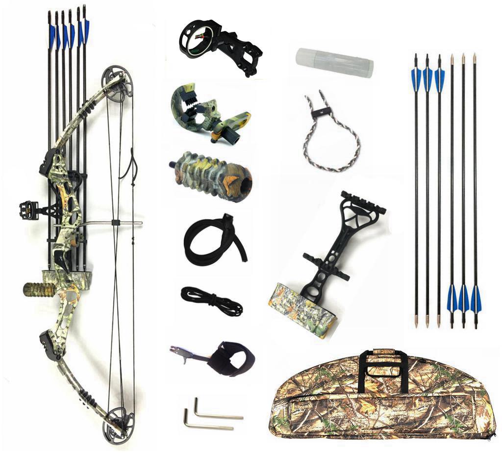 JunXing 40-50lbs Compound Bow KIT Archery Bow HUNTING TARGET Shooting Luxury Package