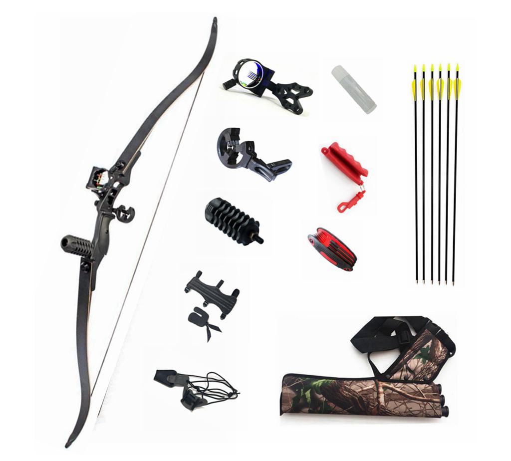 Recurve Bow Hunting Bow Set Takedown Target shooting Archery Pro Kit 54" Pack