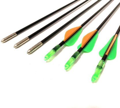 12x 31.5" Fiberglass Arrows upto 30lbs Kids Practice Target Recurve Compound Bow