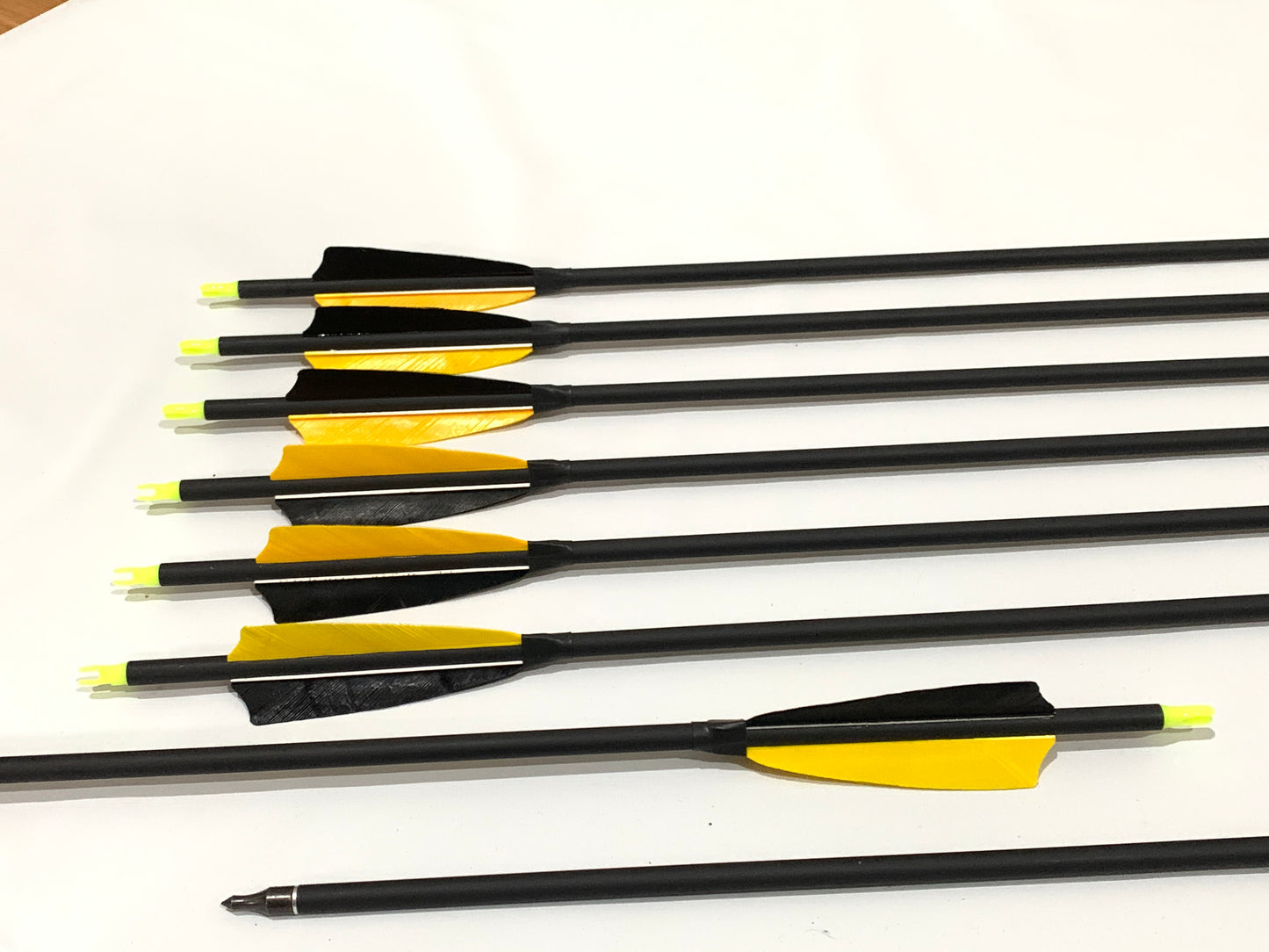 12x 31.5"CARBON ARROWS FEATHER COMPOUND RECURVE BOW HUNTING TARGET SPINE 500