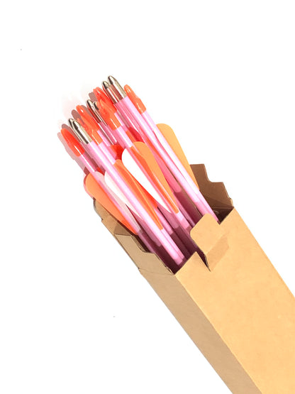12x 28" Fiberglass Arrows upto 30LB For Kid Practice Target Recurve Compound Bow