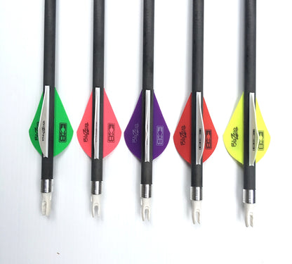 New 12 X 31.5" CARBON ARROWS 2" FLETCH Spine 340 400 COMPOUND OR RECURVE BOW