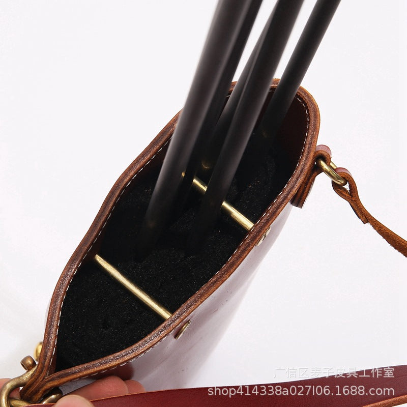 Archquick Archery Traditional Quiver Hand Made Cow Waxy Leather Quiver