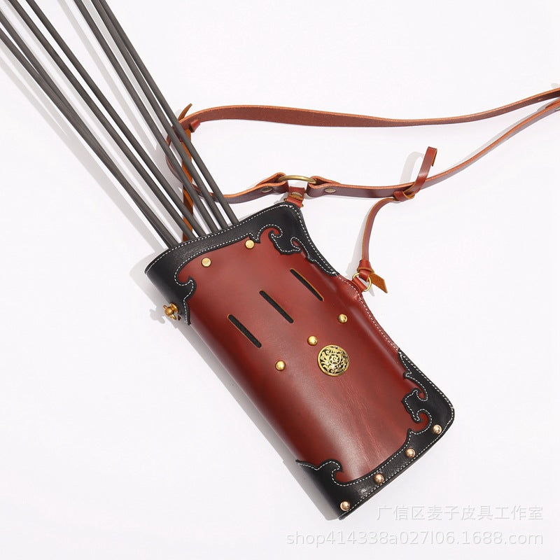 Archquick Archery Traditional Quiver Hand Made Cow Waxy Leather Quiver