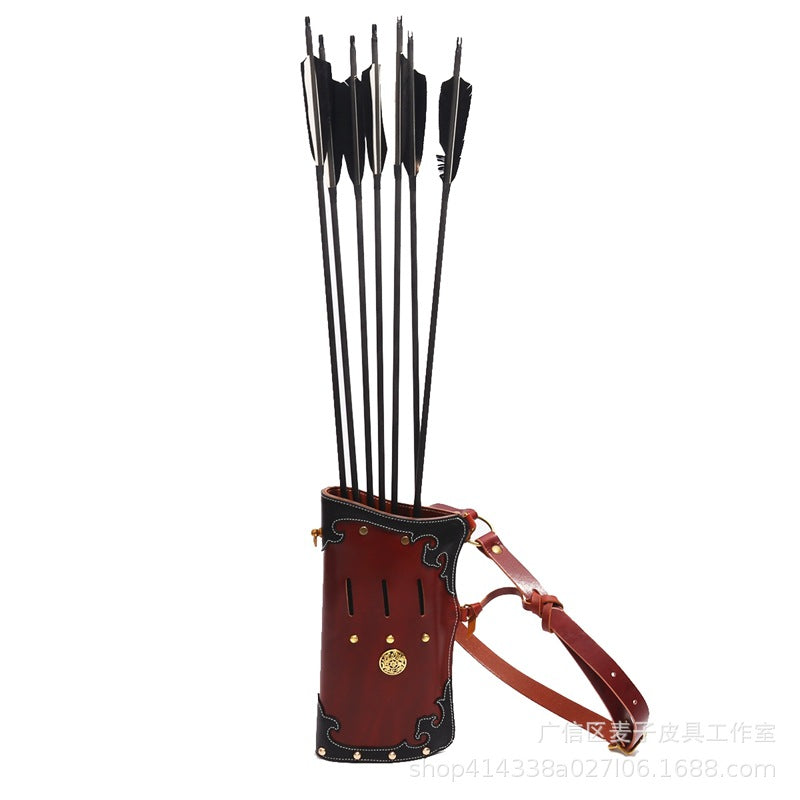 Archquick Archery Traditional Quiver Hand Made Cow Waxy Leather Quiver
