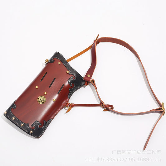 Archquick Archery Traditional Quiver Hand Made Cow Waxy Leather Quiver