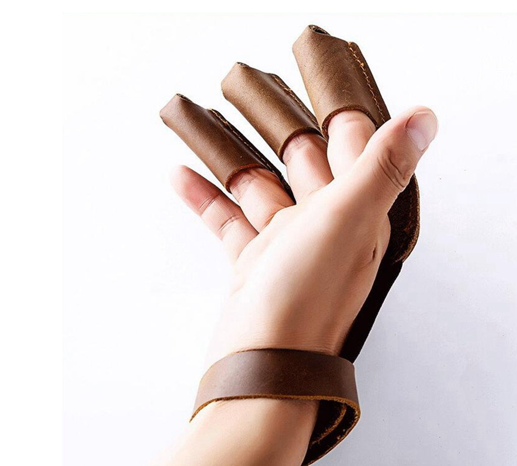 Archery Shooting Glove 3 Finger Protection Compound Recurve Bow Hunting Target