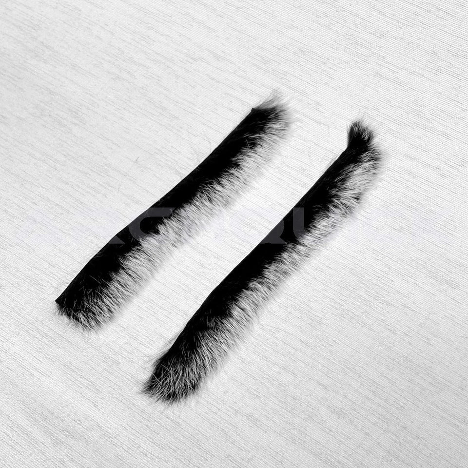 OLD MOUNTAIN ARCHERY RABBIT FUR STRING SILENCERS - Black / Grey