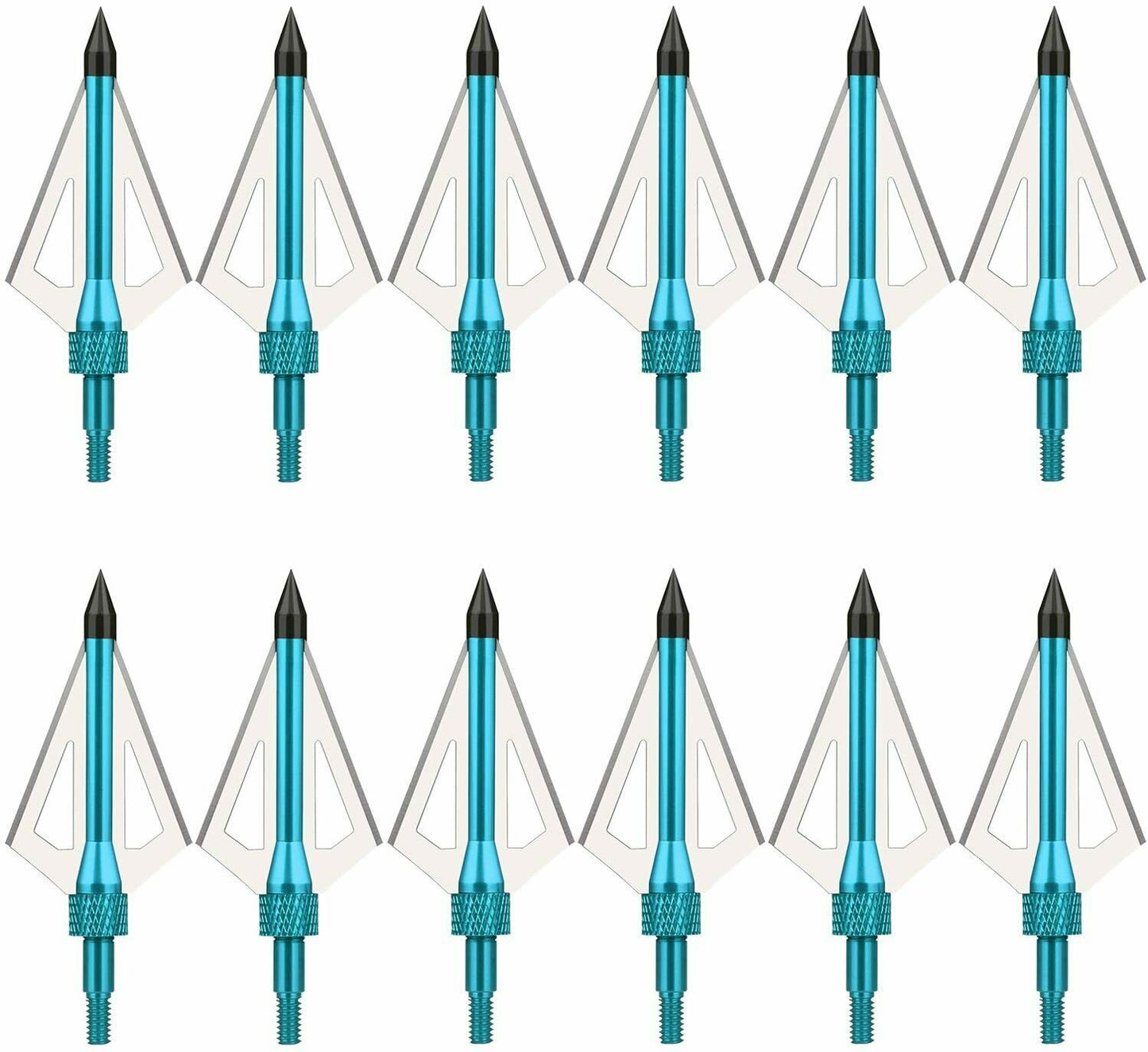 12x Archery Hunting Broadheads - 3 Blade 100grain Compound bow Recurve Bow