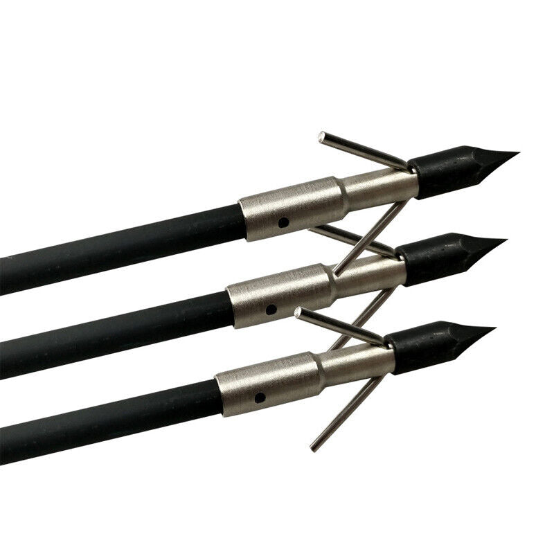 Pocket Shot Hunting Broadhead Arrow Tips - 6 Pack With Case And Tip Wrench