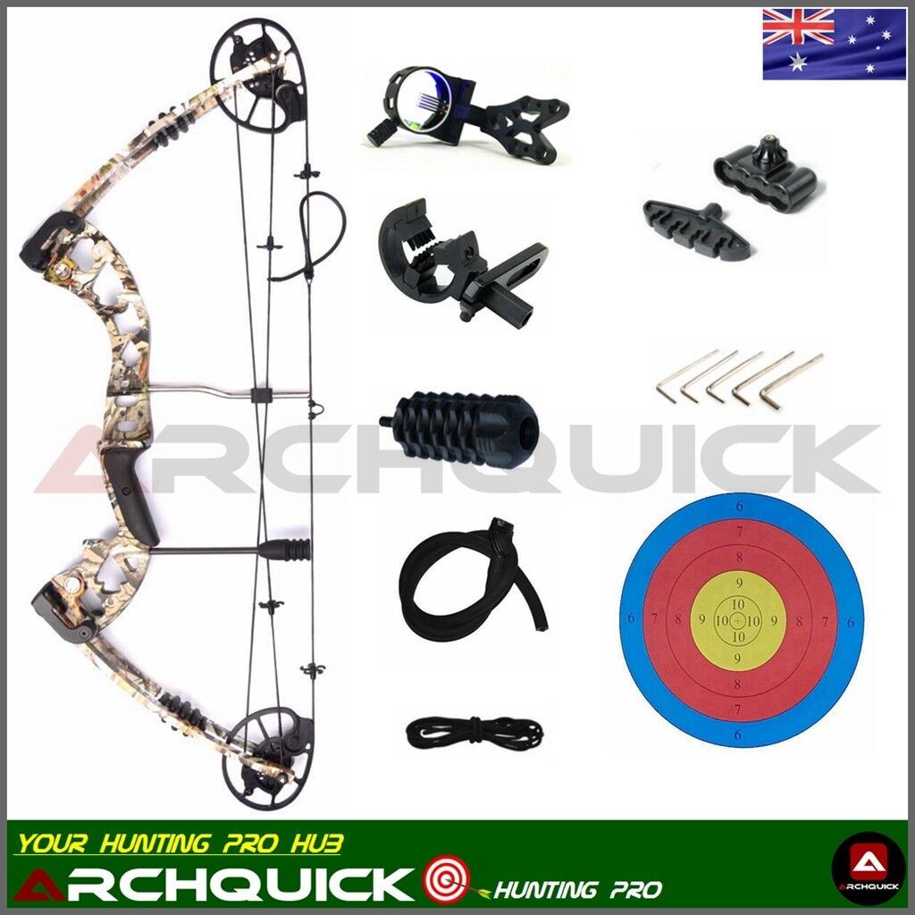 Junxing M1215 30-70lbs Compound Bow KIT Archery Bow HUNTING Package Black Camo