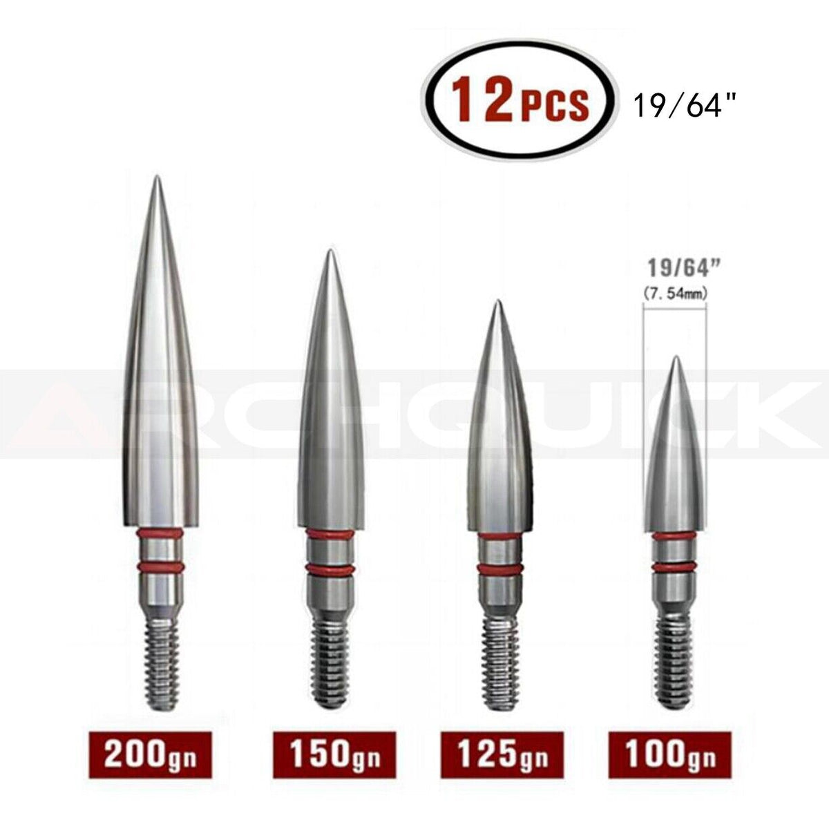 AAP Stainless Steel Bullet Points target 9/32" 19/32" 5/16" 100/125/150/200Grain